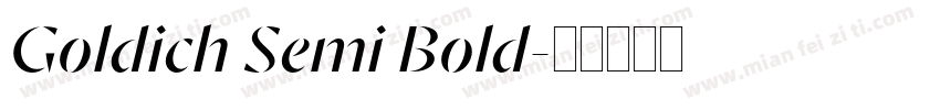 Goldich Semi Bold字体转换